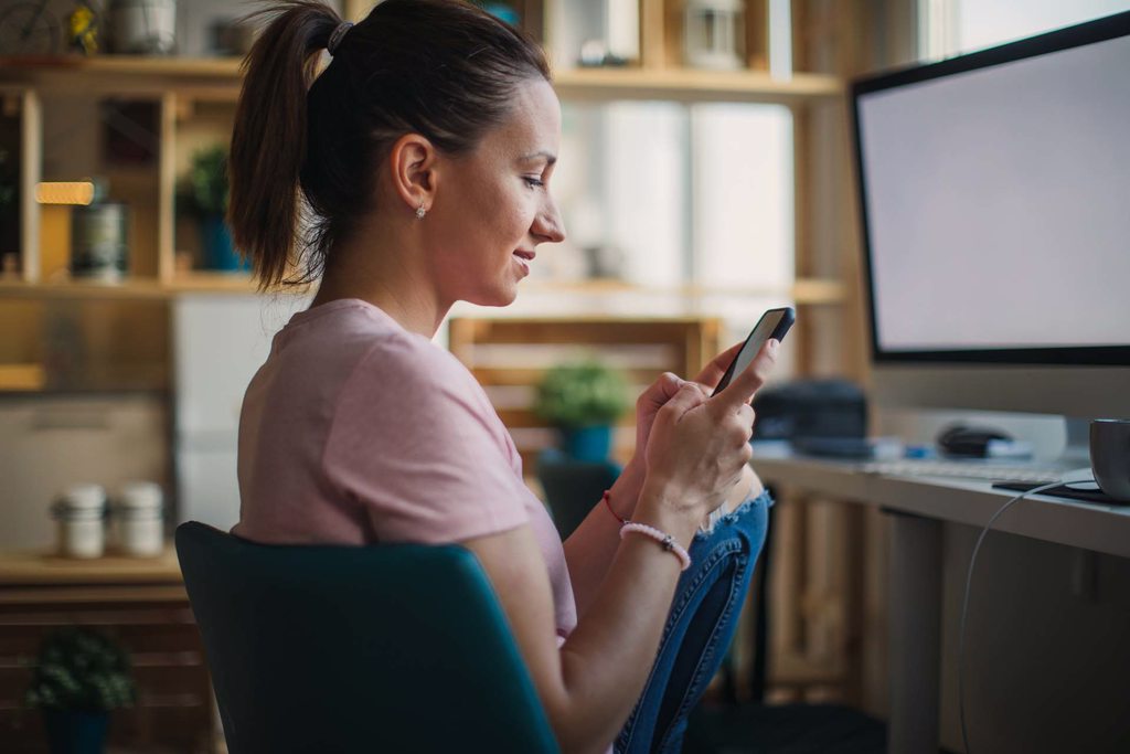Young Woman on Phone Young Woman on Phone